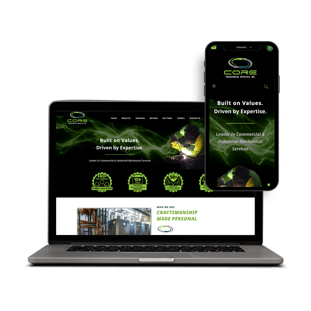 Core Website Mockup